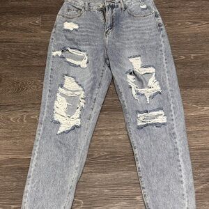 Distressed Light Blue Women's Jeans
